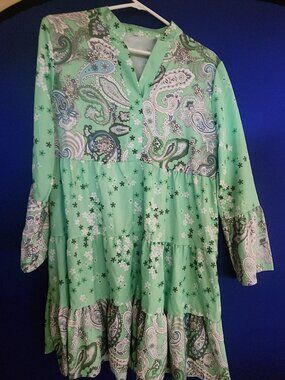 Beautiful Green Floral Dress